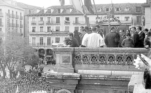 La Virgen de San Lorenzo, durante su nombramiento como alcaldesa honoraria perpetua de Valladolid. 